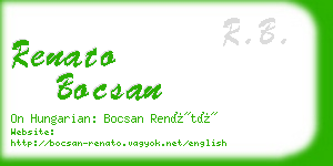 renato bocsan business card